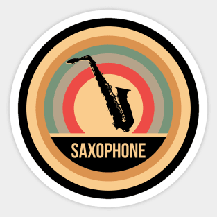 Retro Vintage Saxophone Gift For Saxophonists Sticker